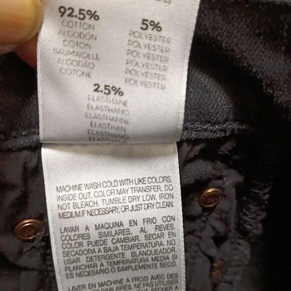 Mother Insider Crop Black Jeans Wash Size 27  Denim Mid-Rise Raw Hem - Picture 7 of 15